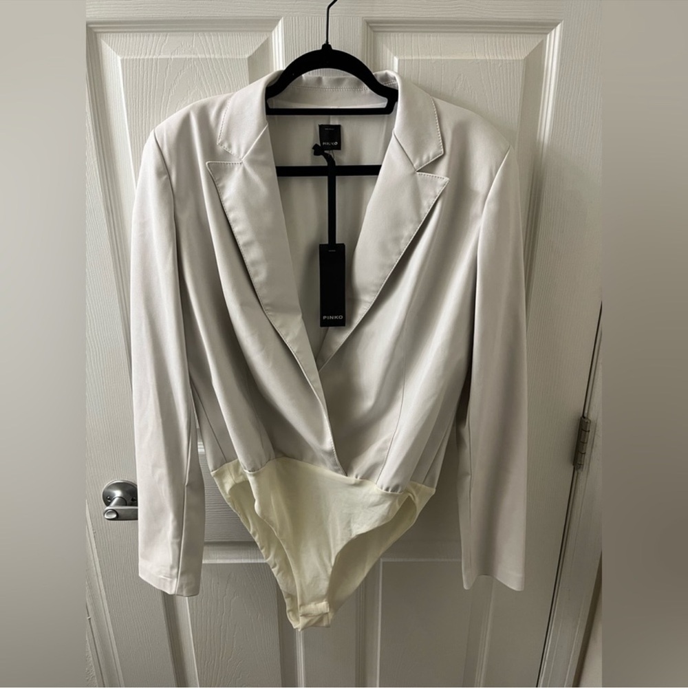 Pinko Women's‎ Cream Blazer Bodysuit